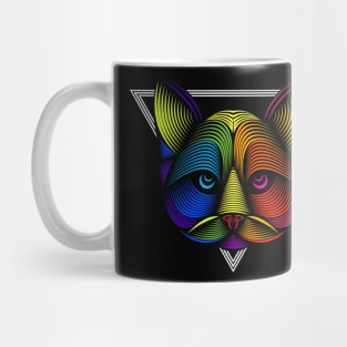 Cat Face line art illustration Mug